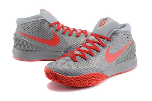 Mens Nike Kyrie 1 Grey Red Factory Store